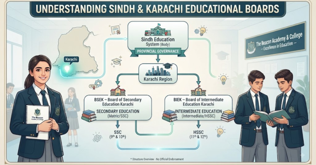Karachi Board vs Sindh Board difference explained with BSEK and BIEK education system structure